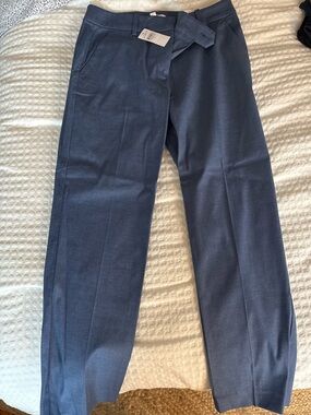 LOFT Riviera Slim pants in doubleweave - blue pattern